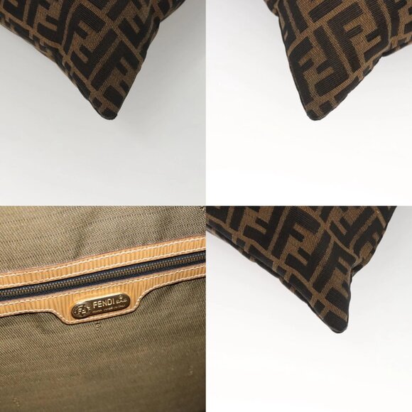 FENDI Zucca Canvas Shoulder Bag Black Brown Auth MX072V - Picture 12 of 14